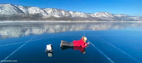 Russian frozen lake