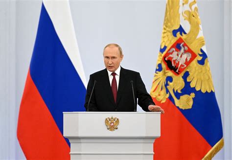 Vladimir Putin speaking at a press conference