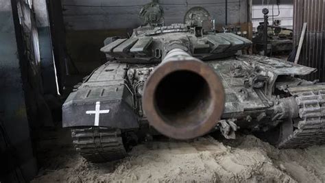 Russian tank destroyed in Ukraine