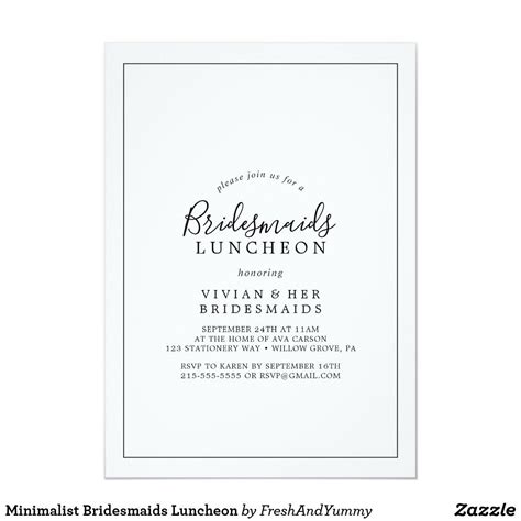 Rustic Bridesmaid Luncheon Invitations