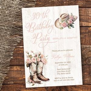 A rustic charm birthday invitation template