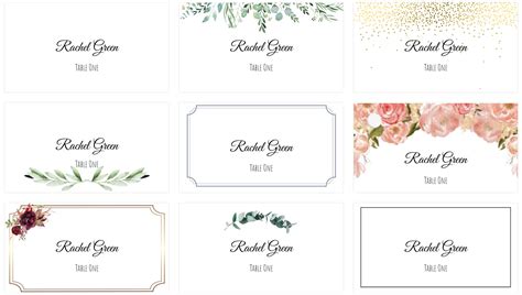 Rustic Charm Place Card Template