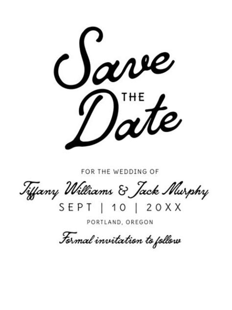 Rustic Chic Save the Date Vellum Template