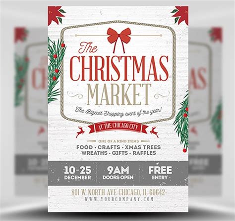 Rustic Christmas Flyer Template