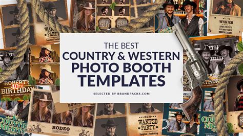 A rustic country photo booth template