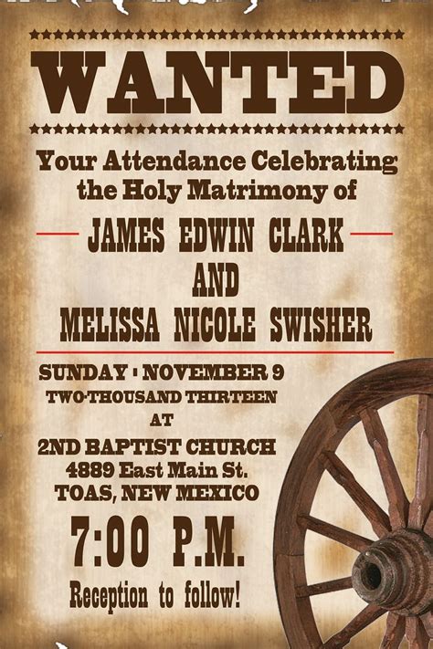 Rustic Country Western Invitation Template