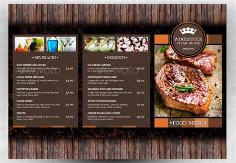 Rustic Eats Trifold Menu Template