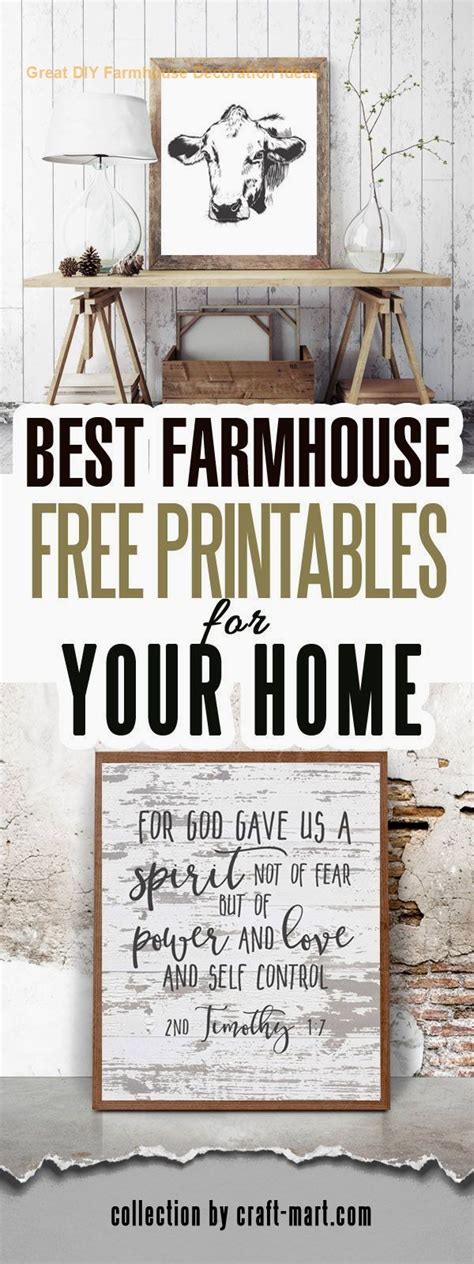 A rustic farmhouse printable idea on a chalkboard