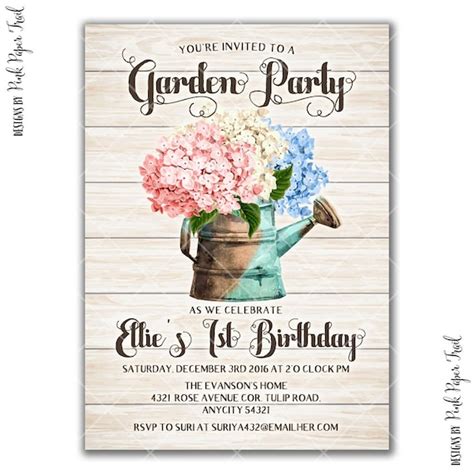 Rustic Garden Party Invitation