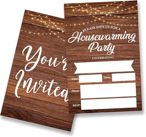 Rustic Housewarming Party Invitation