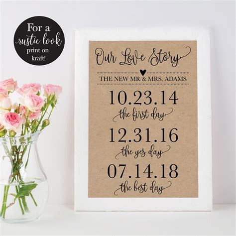 Rustic Love Story Wedding Label