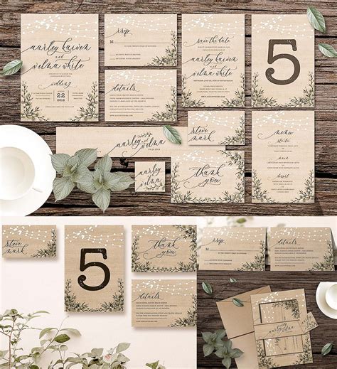 Rustic Map Wedding Invitation