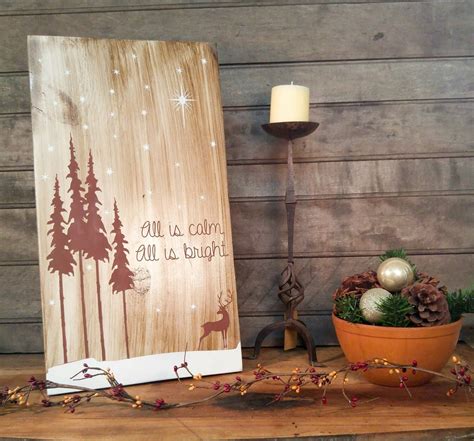 Rustic reclaimed wood Christmas sign