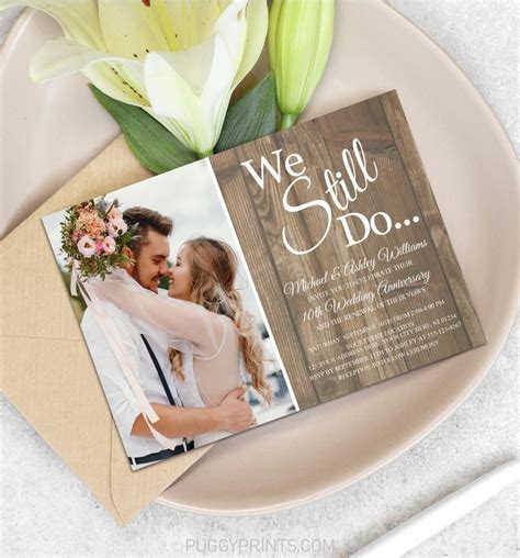 Rustic Renewal of Vows Invitation Template