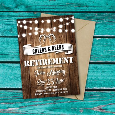 Rustic Retirement Party Flyer Template