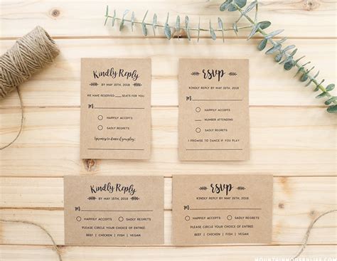 Rustic Rsvp Card Template