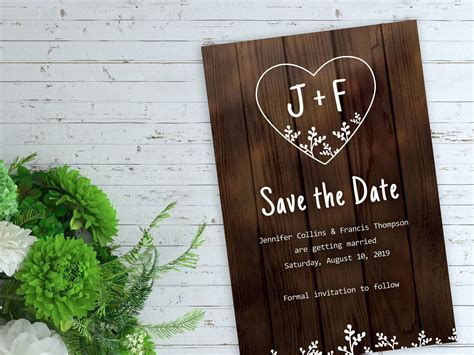 Rustic Save the Date Template 1