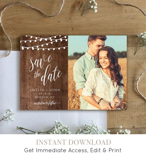 Rustic Save the Date Template 10