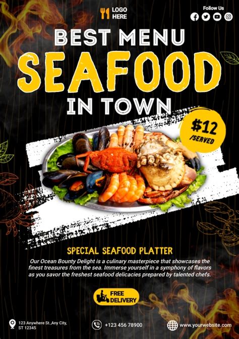 Rustic Seafood Flyer Template