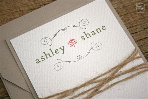 Rustic Twine Wedding Invitation Template