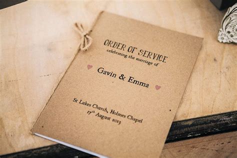 Rustic Wedding Ceremony Booklet Design