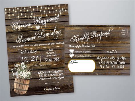 Rustic Wedding Invitation Ideas Country