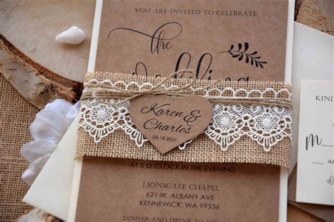 Rustic Wedding Invitation Template 1