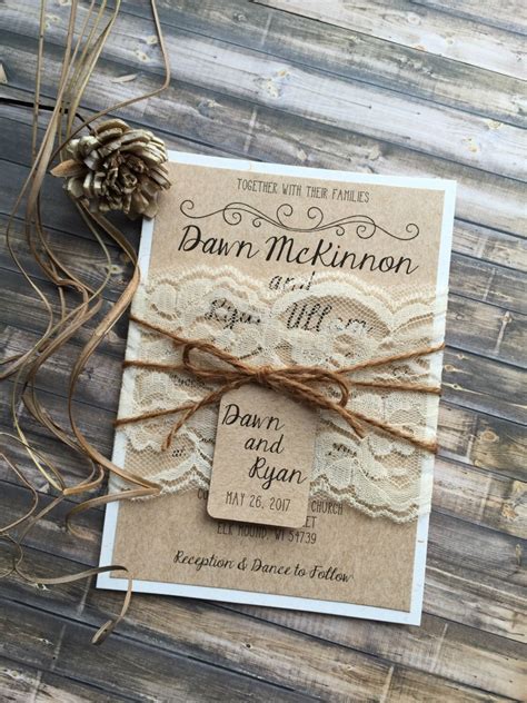 Rustic Wedding Invitation Template 2