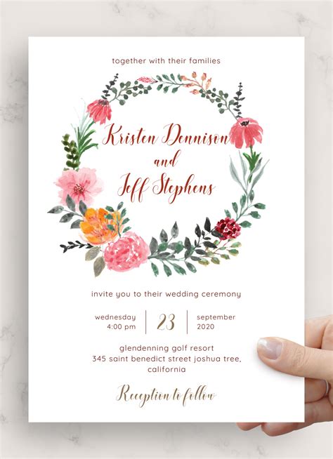 Rustic wedding invitation templates Png download