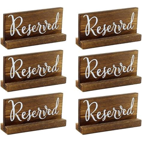 Rustic Wooden Reserved Sign