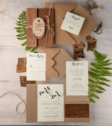 Rustic Wooden Sign Wedding Invitation