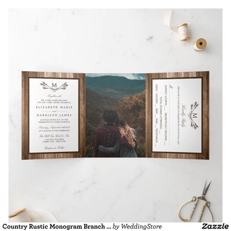 Rustic Woodland Tri-Fold Wedding Template