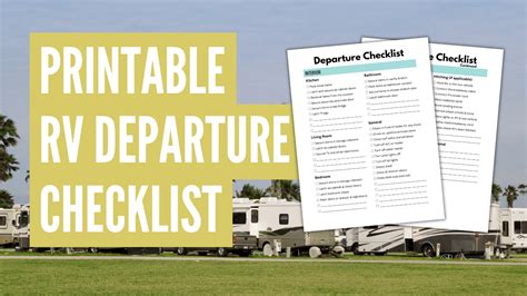 RV Departure Checklist Interior