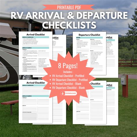 RV Departure Checklist Mechanical