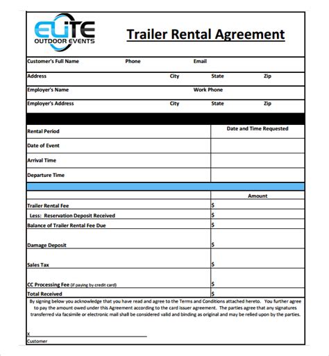 RV Lot Rental Agreement Template 2