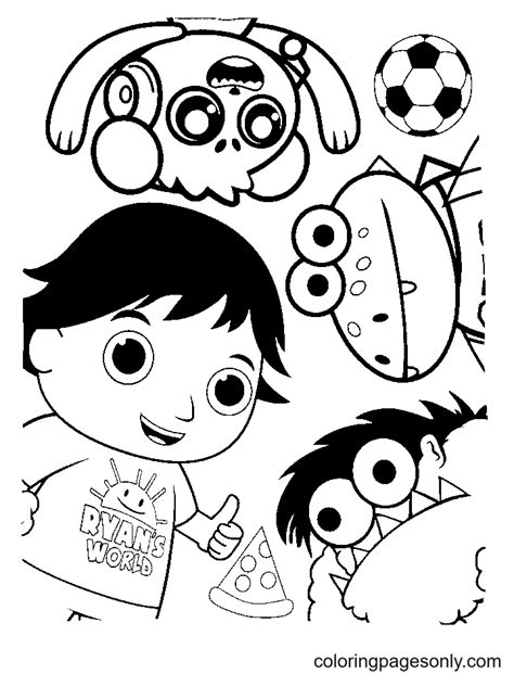 Ryan's World Coloring Pages