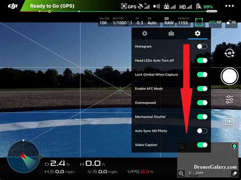 S400 Drone Gimbal Settings Adjustment