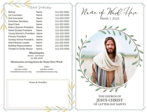 LDS Sacrament Program Template Ideas