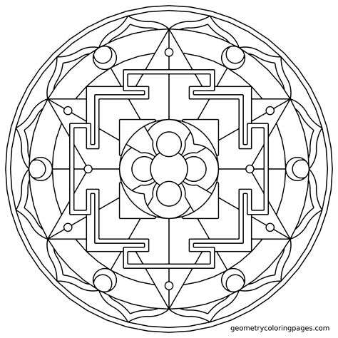 Sacred geometry coloring page