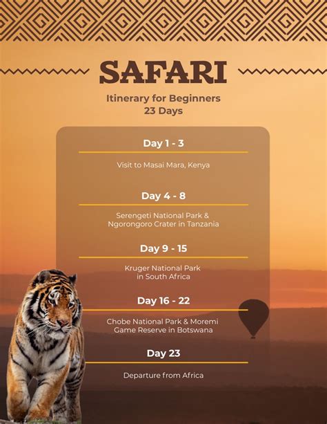 Safari Adventure Template Example