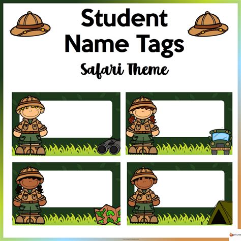 Safari Name Tag Ideas