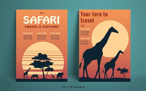 Safari Sunset Template Example