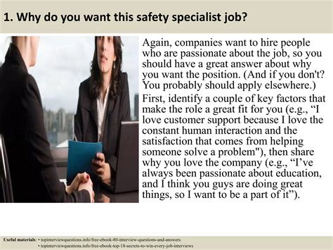 Safety Specialist Interview