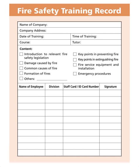 Safety Training Template