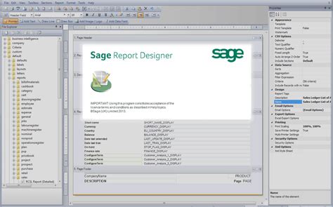 Customizing Sage Invoice Template using the Sage Report Designer