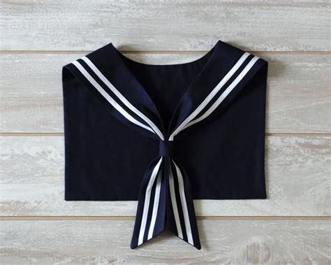 Sailor collar fabrics and textures