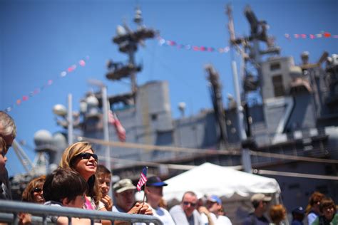 Sailors participating in community outreach programs