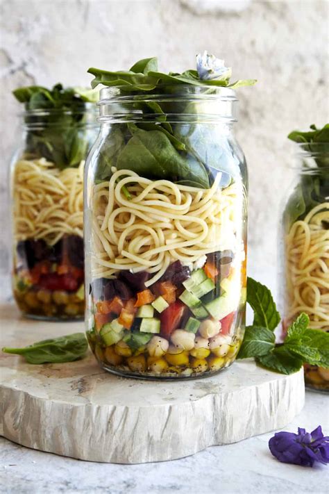 Salad jar meal prep example