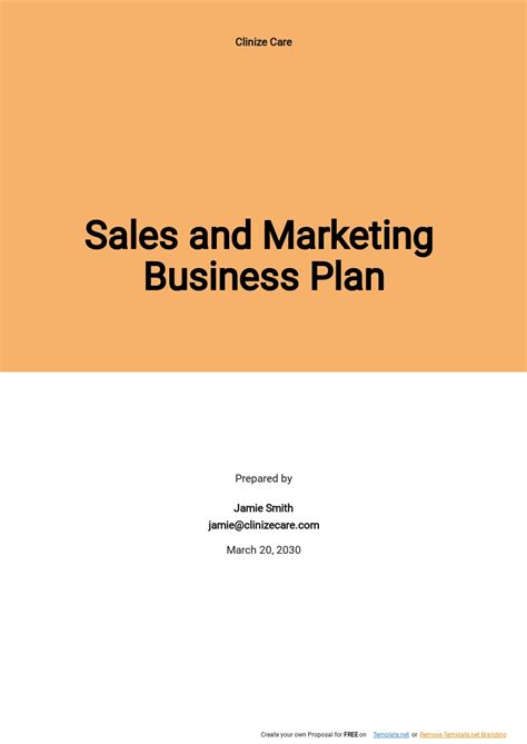 Sales and Marketing template