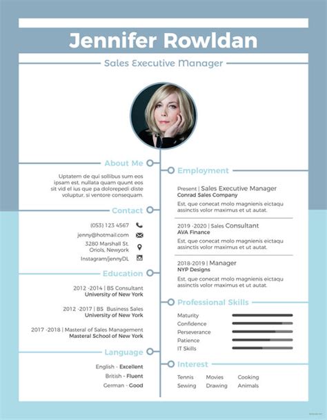 Sales Executive Resume Template Word